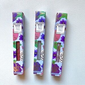 Brand New Winky Lux Glossy Boss 3 Shade Bundle Meow On The Rocks Birthday Cake